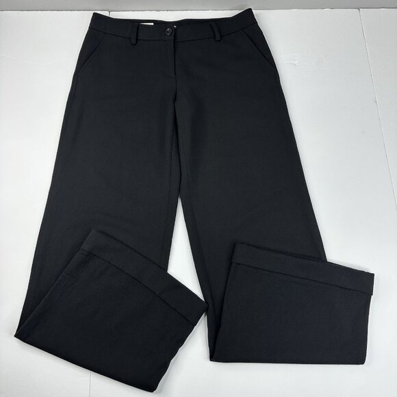 Dolce‎ & Gabbana Women's Black Wool Wide-Leg Flare Trouser Pant IT 40 /W31 /L30 - Picture 1 of 13